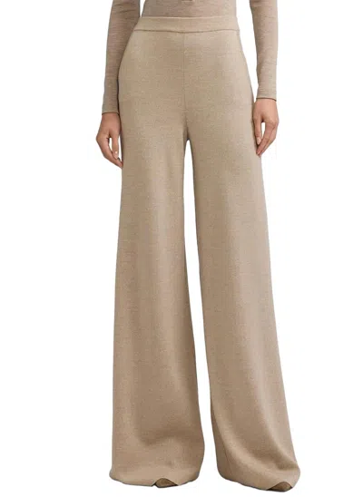 Polo Ralph Lauren Merino Wool Wide-leg Sweater Pants In Mineral In Multi
