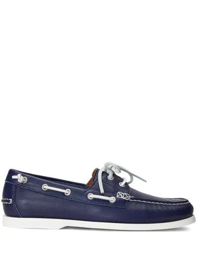 Polo Ralph Lauren Merton Suede Boat Shoes Hunter Navy In Newport Navy
