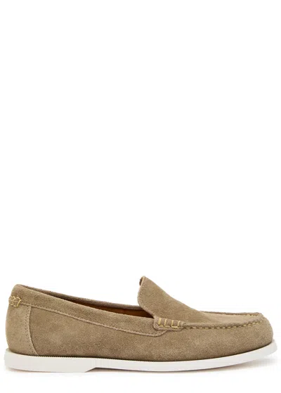 Polo Ralph Lauren Merton Suede Loafers In Neutral