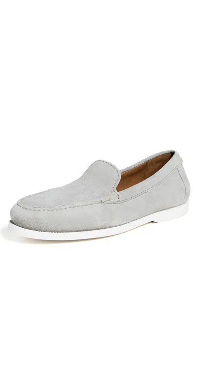 Polo Ralph Lauren Merton Suede Slip Ons Channel Grey In Gray