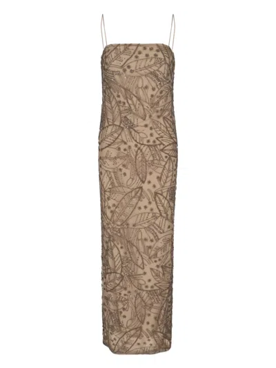 POLO RALPH LAUREN MESH DRESS WITH BEADS