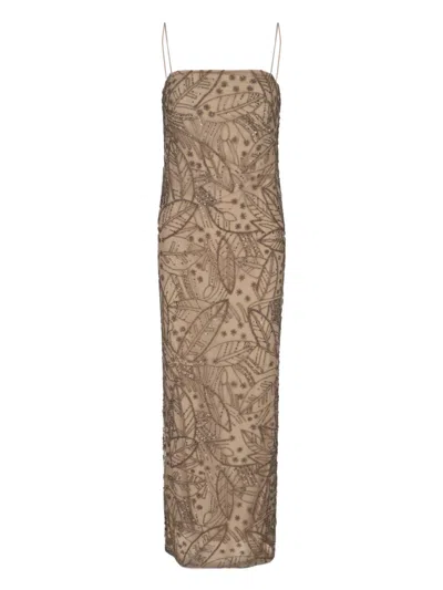 POLO RALPH LAUREN MESH DRESS WITH BEADS