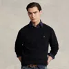 Polo Ralph Lauren Textured Cotton Crewneck Sweater In Polo Black