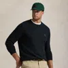 Polo Ralph Lauren Mesh-knit Cotton Crewneck Sweater In Polo Black/tonal Pp