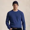 Polo Ralph Lauren Mesh-knit Cotton Crewneck Sweater In Rustic Navy Heather