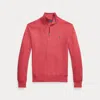 Polo Ralph Lauren Mesh-knit Cotton Quarter-zip Jumper In Red
