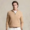 Polo Ralph Lauren Mesh-knit Cotton Quarter-zip Jumper In White