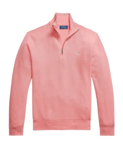 Polo Ralph Lauren Mesh-knit Cotton Sweater In Pink