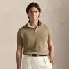 Polo Ralph Lauren Mesh-knit Linen Short-sleeve Sweater In Surrey Tan