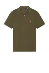 Polo Ralph Lauren Green Slim Cotton Logo Embroidery Polo Shirt In Defender Green