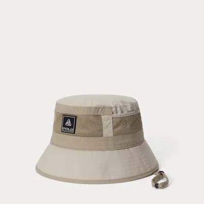 Polo Ralph Lauren Mesh-paneled Utility Bucket Hat In Classic Stone/straw Khaki In Neutral