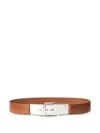 Polo Ralph Lauren Leather Letter-opener Belt In Brown
