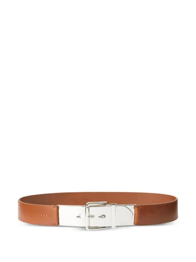 Polo Ralph Lauren Leather Letter-opener Belt In Black