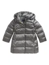 Polo Ralph Lauren Kids' Metallic Hooded Puffer Coat In Gray