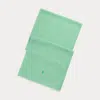 Polo Ralph Lauren Micro-houndstooth Linen-cotton Scarf In Green