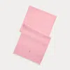 Polo Ralph Lauren Micro-houndstooth Linen-cotton Scarf In Pink/white