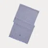 Polo Ralph Lauren Micro-houndstooth Linen-cotton Scarf In Royal/white