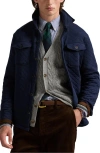 Polo Ralph Lauren Men's Quilted Double-knit Jersey Shirt Jacket In Blue