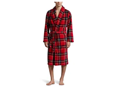 Polo Ralph Lauren Microfiber Plush Robe In Red