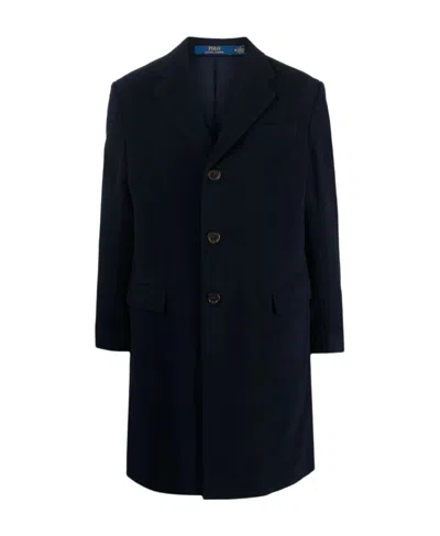 Polo Ralph Lauren Mid-length Single-breasted Coat In Black