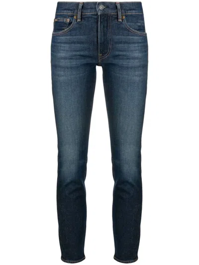 Polo Ralph Lauren Mid Rise Ankle Skinny In Blue