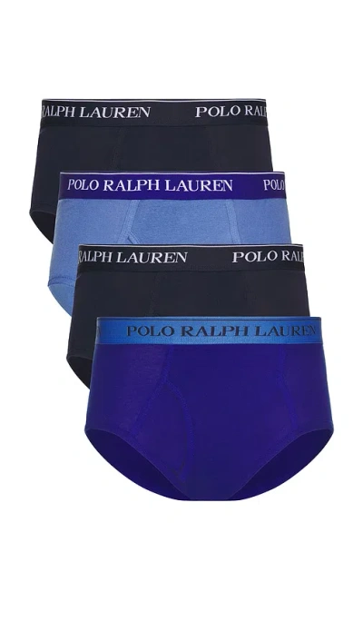 Polo Ralph Lauren Mid Rise Brief 4 Pack In Multi
