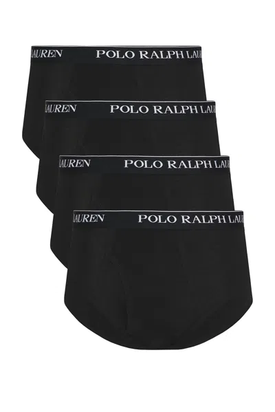 Polo Ralph Lauren Mid Rise Brief 4 Pack In Polo Black