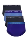 Polo Ralph Lauren Mid Rise Brief 4 Pack In Resort Blue  Rugby Royal  & 2 Cruise Nav