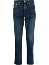Polo Ralph Lauren Mid-rise Dark-wash Jeans In Blue