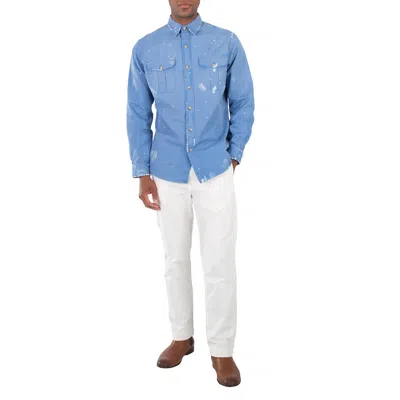 Polo Ralph Lauren Mid-rise Straight-leg Trousers In Blue