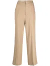 Polo Ralph Lauren Mid-rise Straight-leg Trousers In Brown