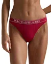 Polo Ralph Lauren Mid Rise Thong In Classic Red