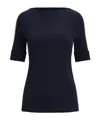 Polo Ralph Lauren Mid-sleeve T-shirt In Blue
