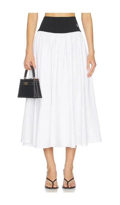Polo Ralph Lauren Midi A-line Skirt In White