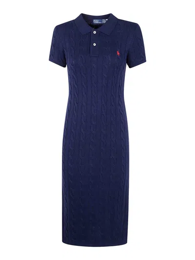 POLO RALPH LAUREN MIDI CBL SHORT SLEEVE DAY DRESS