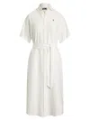 Polo Ralph Lauren Button-down White Linen Midi Dress