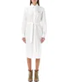 Polo Ralph Lauren Linen Shirt Dress With Long Sleeves And Waist Tie In White