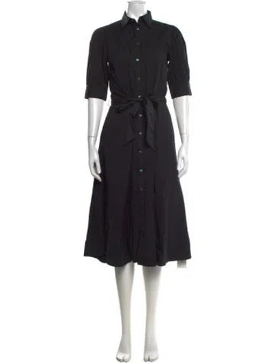 Pre-owned Polo Ralph Lauren Midi Length Dress In Black
