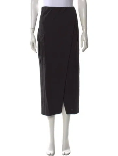 Pre-owned Polo Ralph Lauren Midi Length Skirt In Black