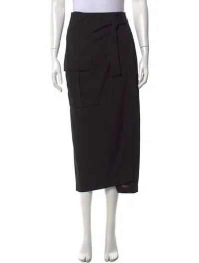Pre-owned Polo Ralph Lauren Midi Length Skirt In Black