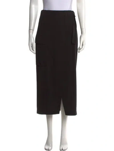 Pre-owned Polo Ralph Lauren Midi Length Skirt In Black