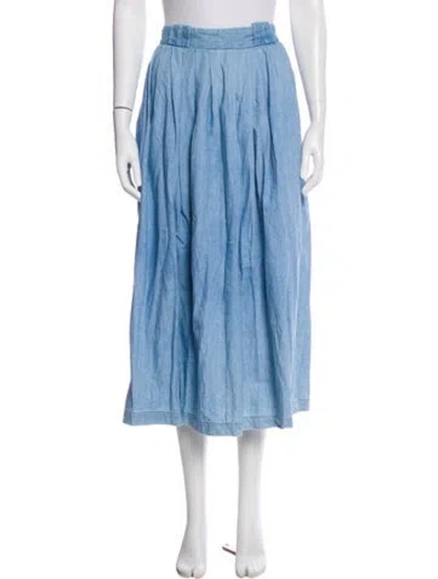 Pre-owned Polo Ralph Lauren Midi Length Skirt In Blue