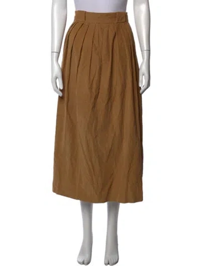 Pre-owned Polo Ralph Lauren Midi Length Skirt In Brown/neutrals