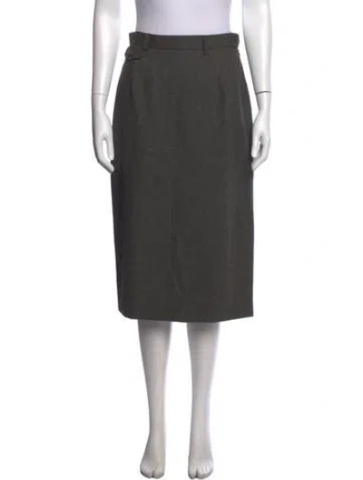 Pre-owned Polo Ralph Lauren Midi Length Skirt In Grey