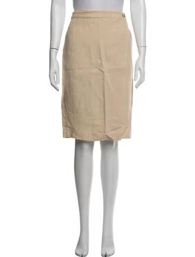 Pre-owned Polo Ralph Lauren Midi Length Skirt In Neutrals