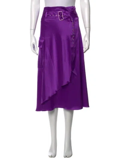 Pre-owned Polo Ralph Lauren Midi Length Skirt In Purple