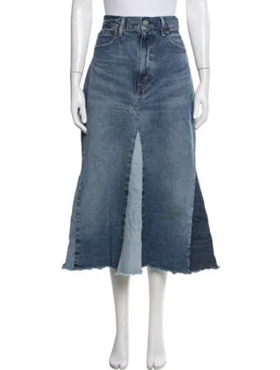 Pre-owned Polo Ralph Lauren Midi Length Skirt W/ Tags In Blue