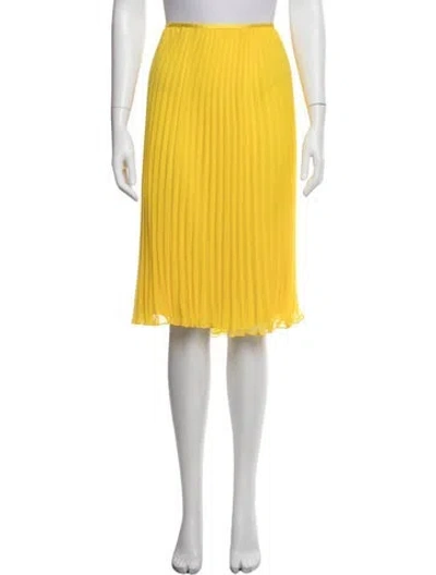 Pre-owned Polo Ralph Lauren Midi Length Skirt In Yellow