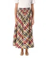Polo Ralph Lauren Plaid Cotton Drawstring Maxiskirt In Multicolor