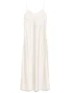 Polo Ralph Lauren Slip Satin Midi Dress In Neutrals
